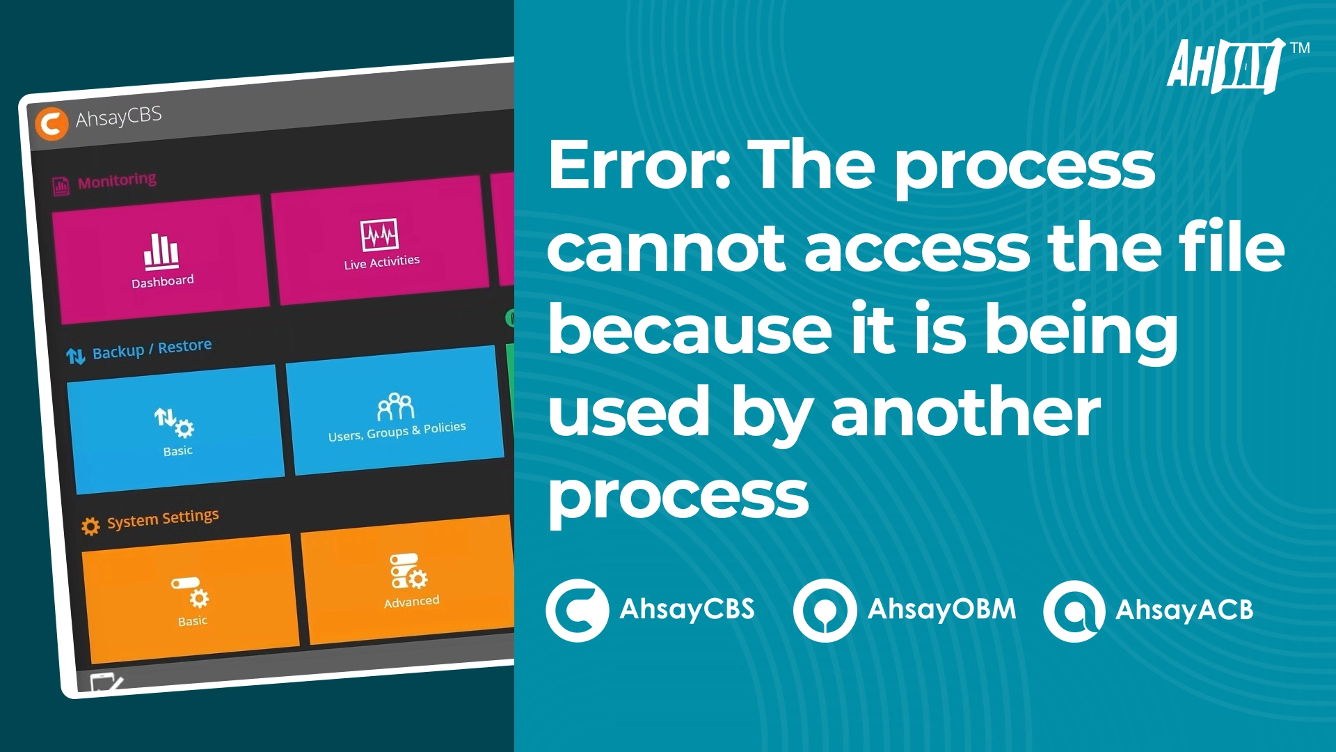 Error "The process cannot access the file because it is being used by another process"