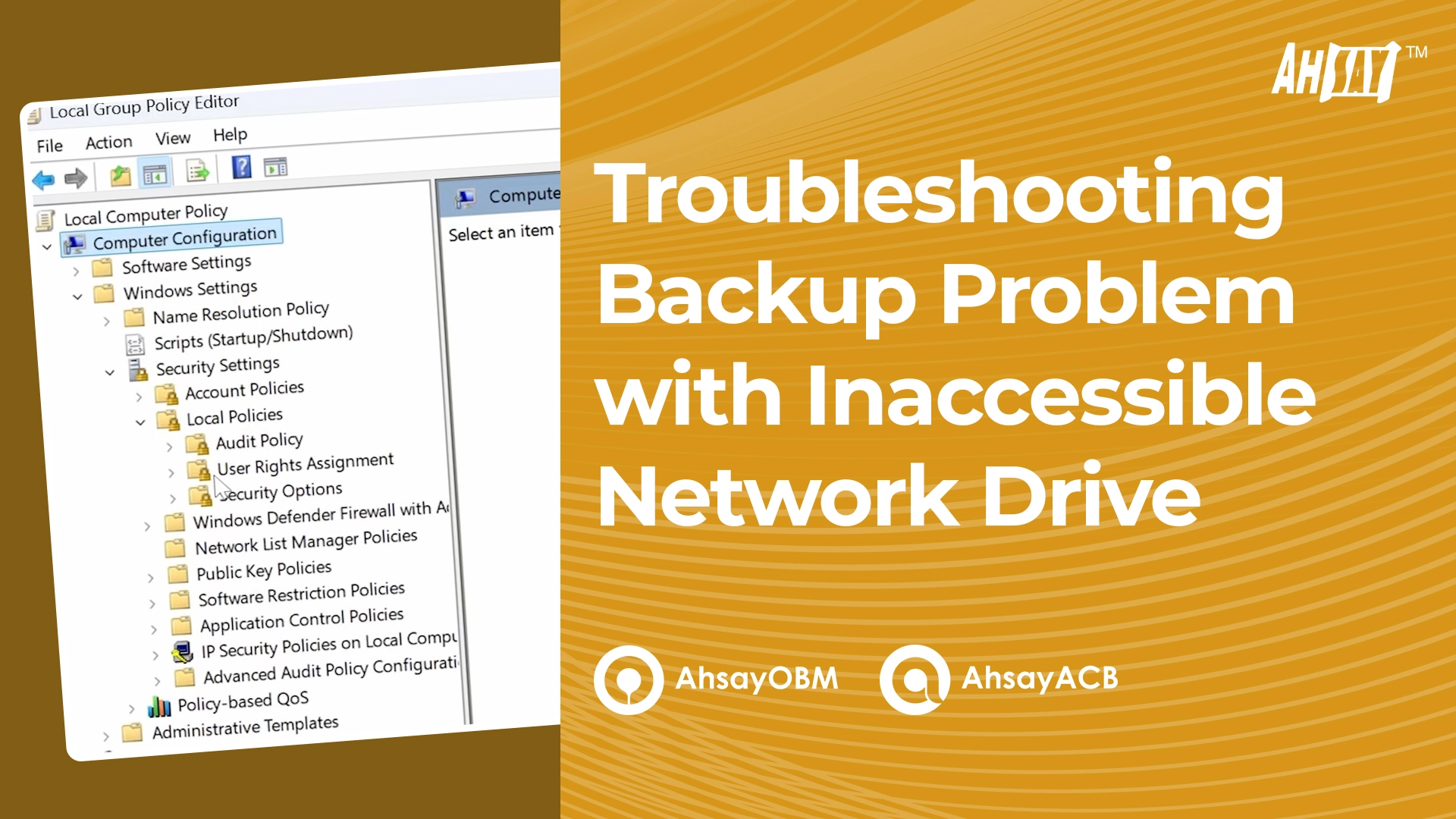 Troubleshooting backup problems with inaccessible network drive