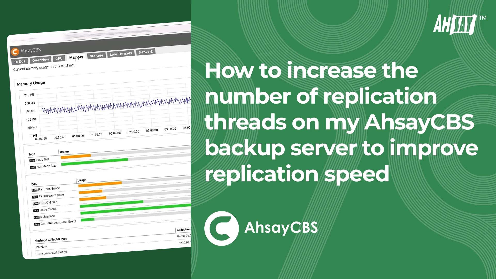 How to increase the number of replication threads on my AhsayCBS backup server?