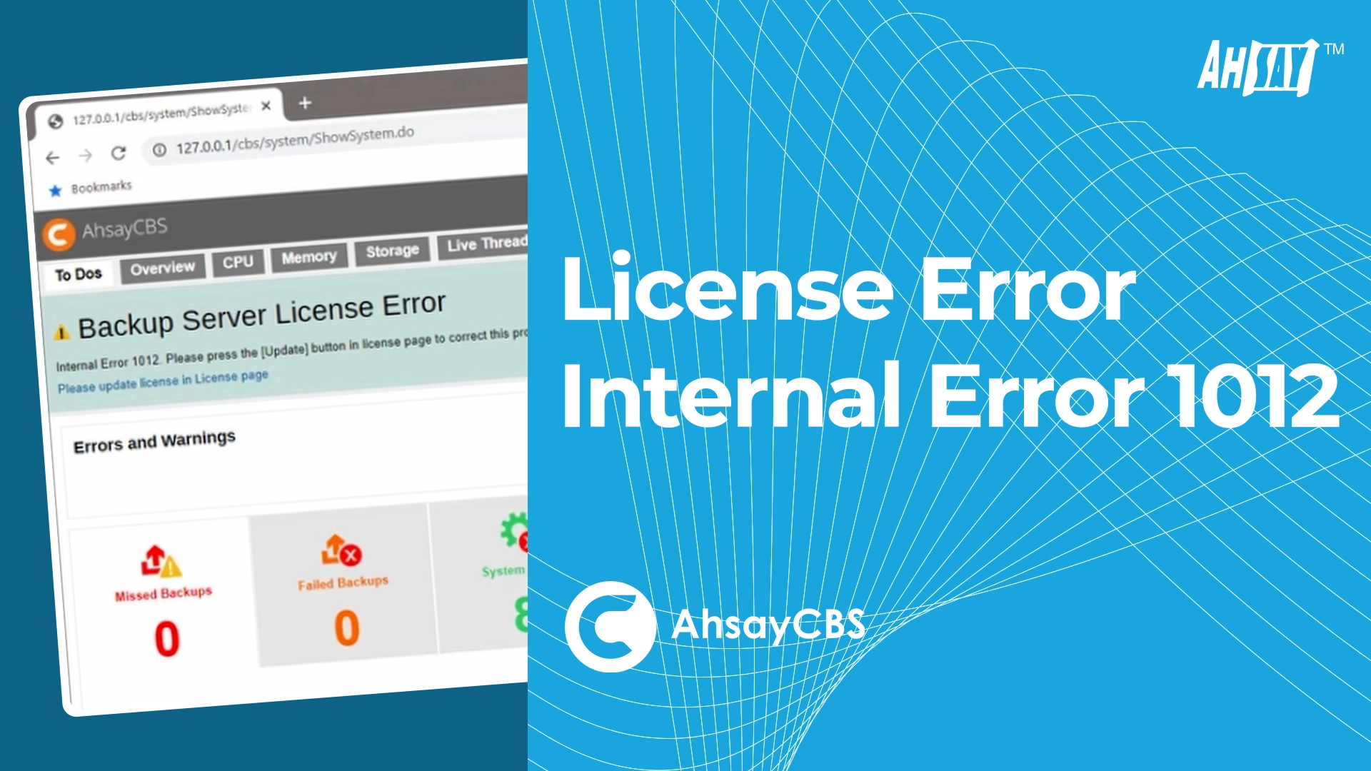 License error internal error 1012