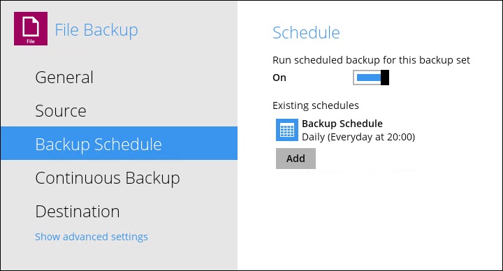 Backup Schedule