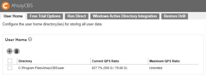 User Home Settings