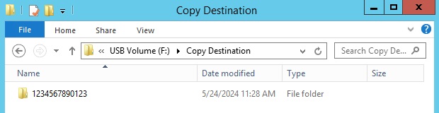 Destination Folder