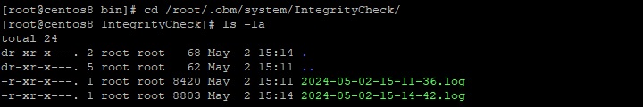 Data Integrity Check Logs