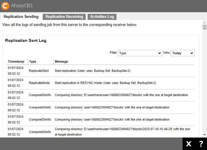 Replication Sending