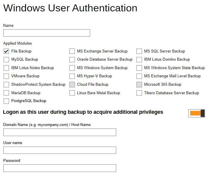 Windows User Authentication