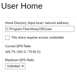 User Home Directory