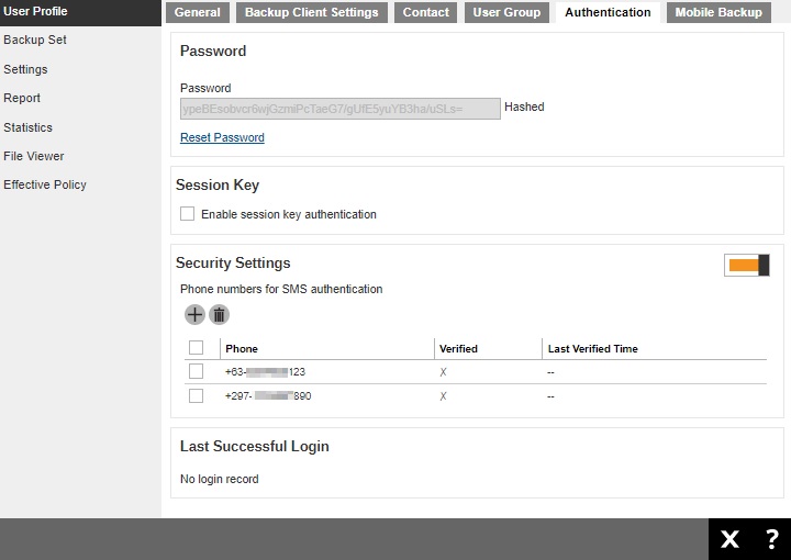 Twilio Security Settings