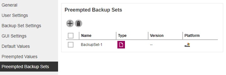 Created Preempted Backup Set