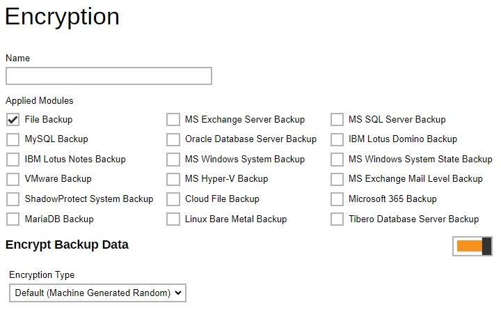 Encryption Default Values