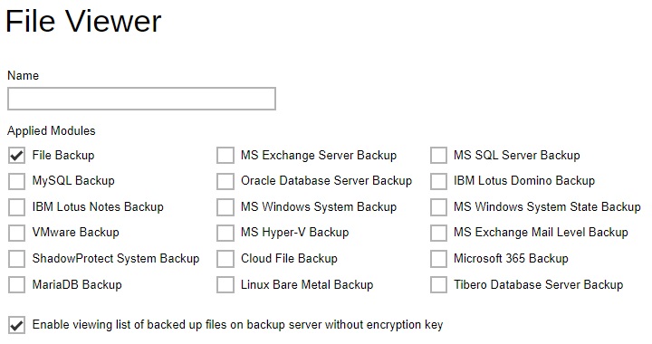 File Viewer Default Values