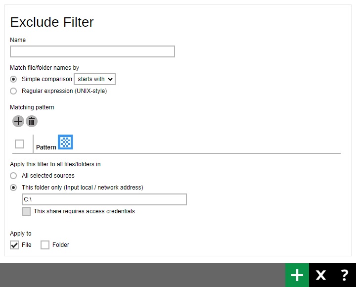 Exclude Filter