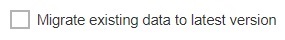 Migrate data option