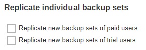 Replicate Individual Backup Sets