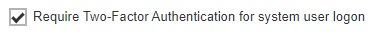 Require Two-Factor Authentication checkbox