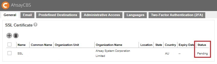 SSL Certificate