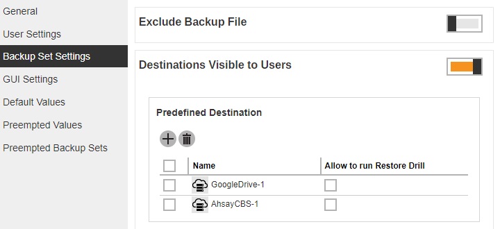 Save Predefined Destination