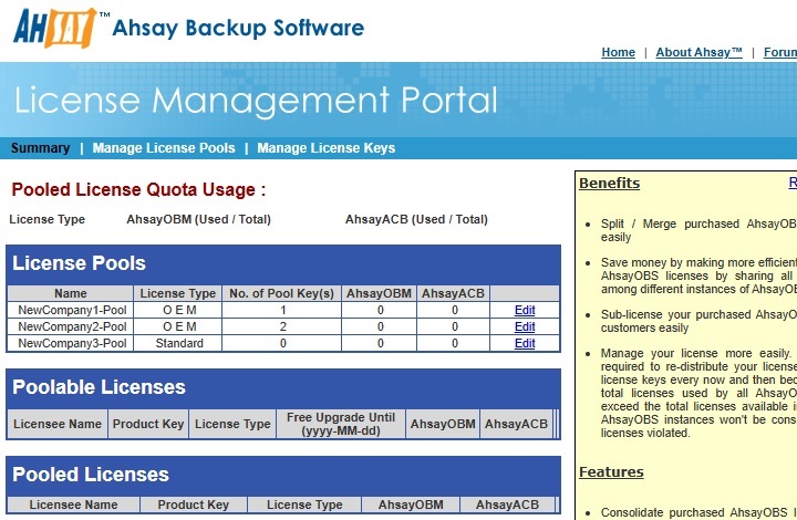 License Management Portal