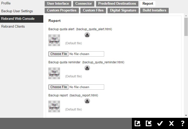 Rebrand Web Console Report