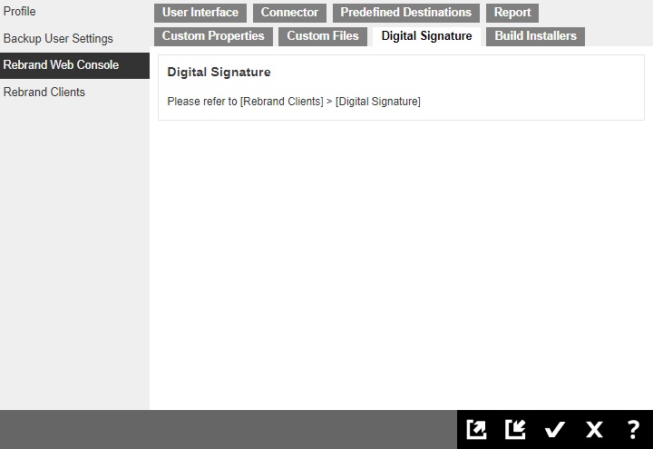 Rebrand Web Console Digital Signature