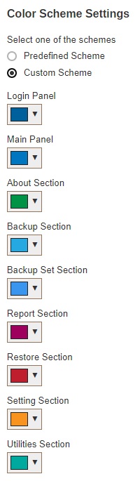 Custom Color Scheme for Backup Clients