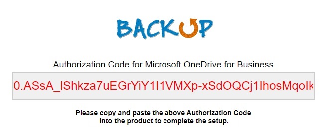 Authorization Code Web Page