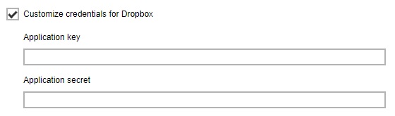 Dropbox Customized Standard Destination