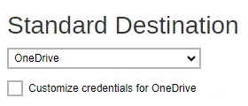 OneDrive Customized Standard Destination