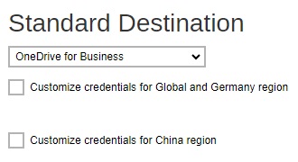 OneDrive for Business Customized Standard Destination