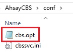 cbs.opt file