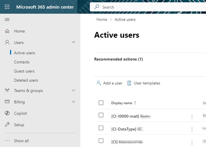 Microsoft 365 Admin Center