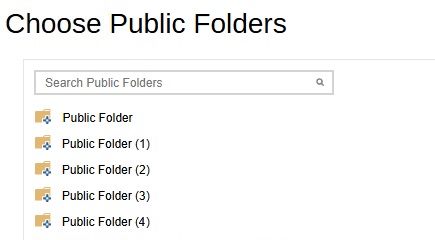 Choose Public Folders