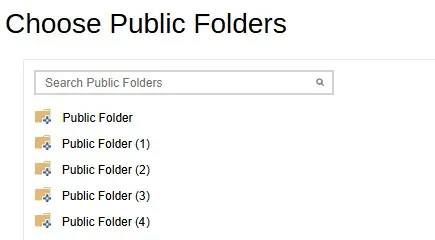 Choose Public Folders