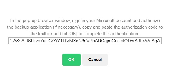 Copy and Paste Authorization Code