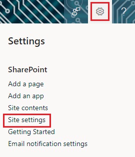 SharePoint Site Settings