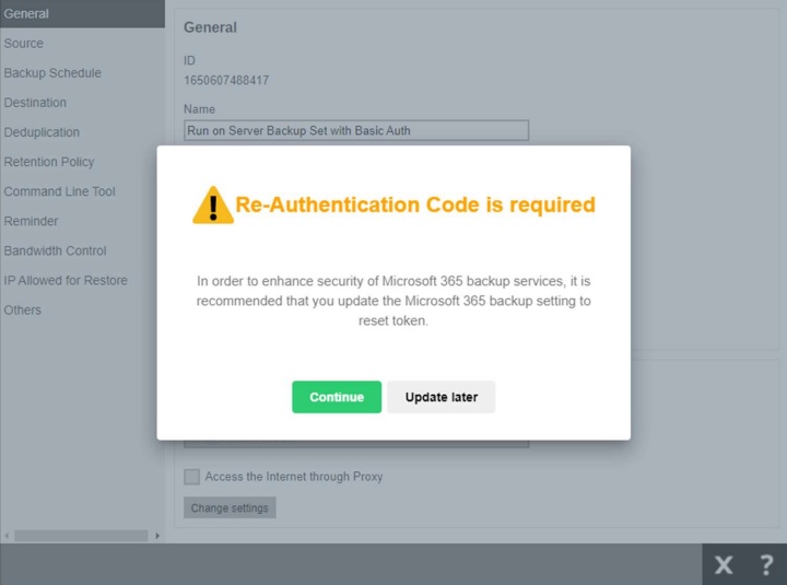 M365 Re-Authentication Code Required