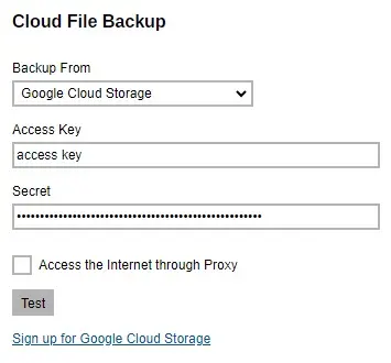 Cloud Storage Credentials