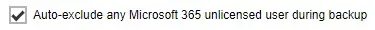 Auto-exclude unlicensed M365 user