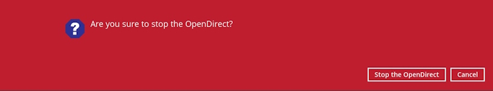 Stop the OpenDirect