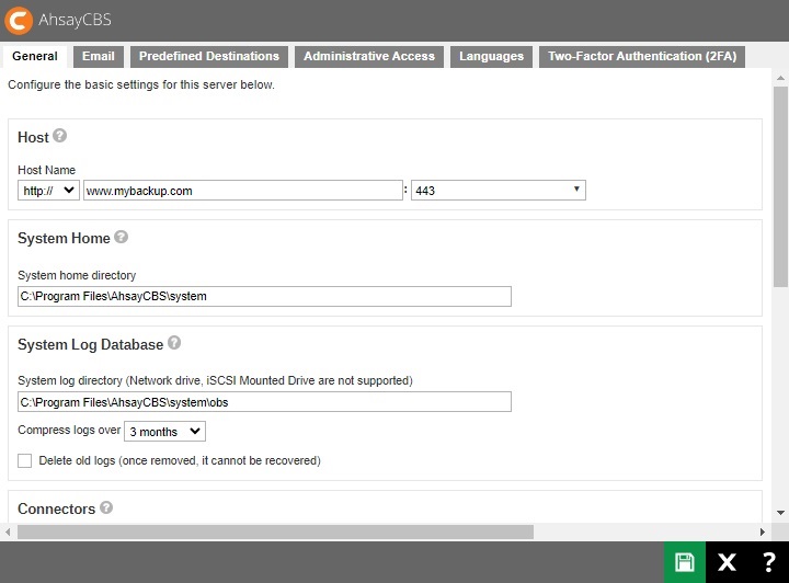 Basic General System Settings